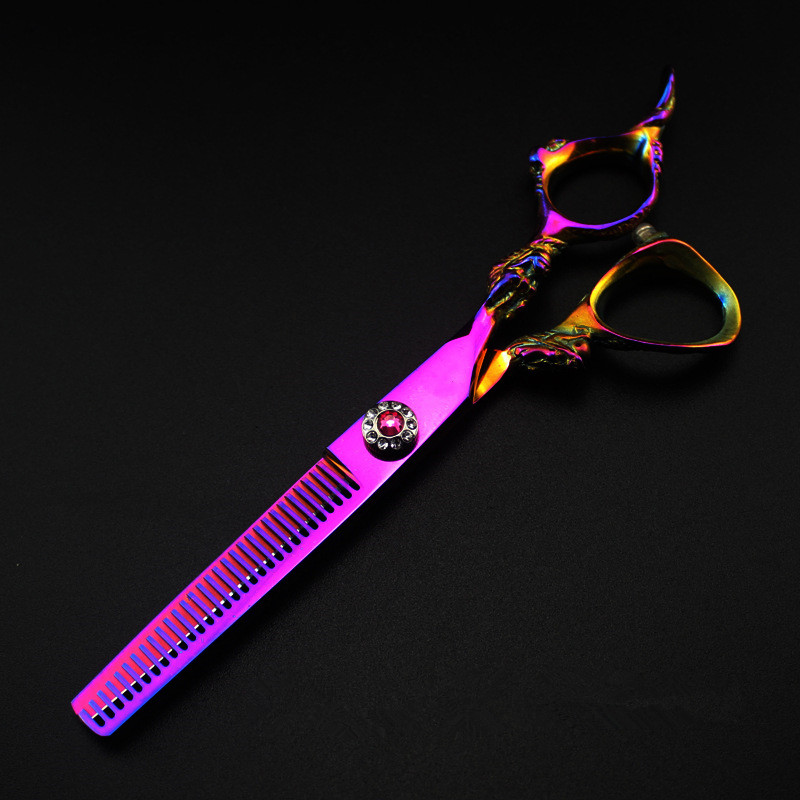 profesionalne Japan 440c 6'' rainbow dragon cut škare za kosu šišanje stanjivanje brijač škare za šišanje Frizerske škare