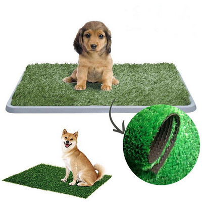 Dog Rug Grass Cat Dogs Pet Turf Grass Pet Supplies Indoor Toilet For Trainer Artificial Mat Grass Potty Turf Pad Artificial