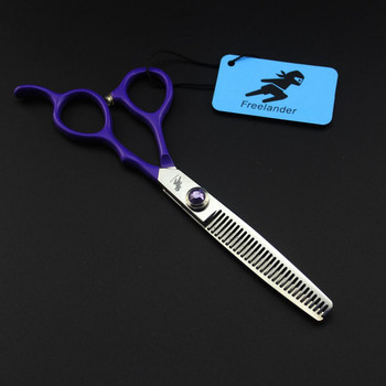 6,0 ιντσών Ευρωπαϊκού στυλ νέο επαγγελματικό Ιαπωνικό 440c Μπλε λαβή Αντιολισθητικό ψαλίδι Barber Hair Thinning Blending Texturing Scissors
