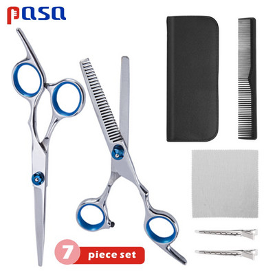 7/9/11 tk Juuksekäärid 6-tollised juuksuri juuksuri lõikamine Professionaalne käärid roostevabast terasest harvenduskäärid juuksurisalongi salongikomplekt