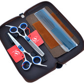 Meisha 6,0 colių profesionalios kirpyklų žirklės nerūdijančio plieno kirpyklos plaukų kirpimo žirklės retinimo žirklės su maišeliu A0142A