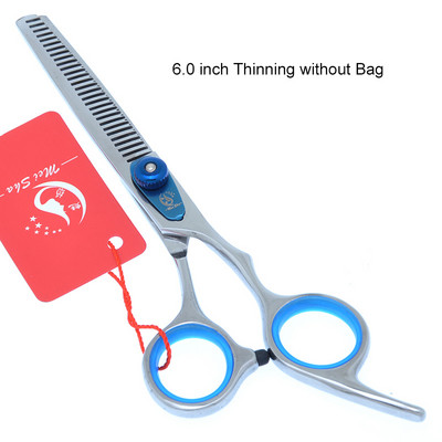 Meisha 6,0 colių profesionalios kirpyklų žirklės nerūdijančio plieno kirpyklos plaukų kirpimo žirklės retinimo žirklės su maišeliu A0142A