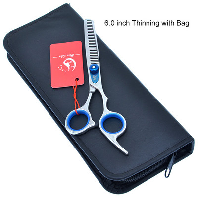 Meisha 6,0 colių profesionalios kirpyklų žirklės nerūdijančio plieno kirpyklos plaukų kirpimo žirklės retinimo žirklės su maišeliu A0142A