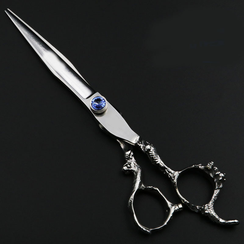 7 colių kirpimo žirklės profesionalios žirklės kirpykla kirpykla gyvūnėlių žirklės drakono formos rankena