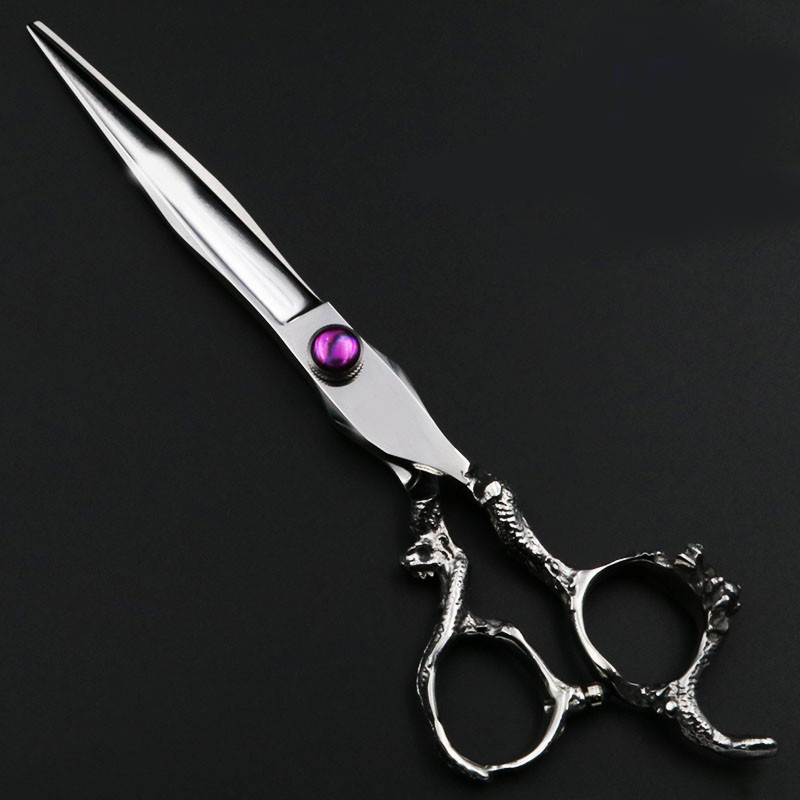 7 colių kirpimo žirklės profesionalios žirklės kirpykla kirpykla gyvūnėlių žirklės drakono formos rankena