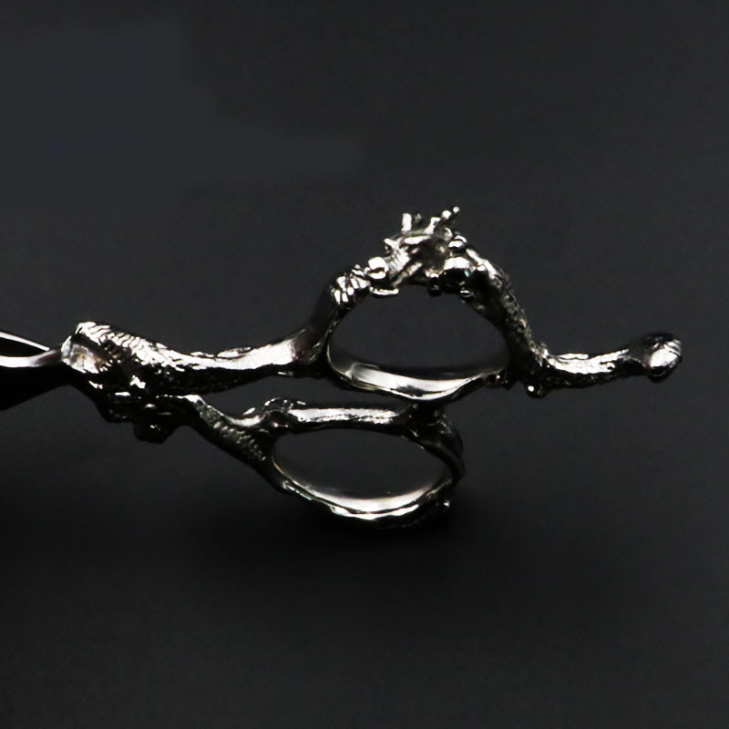 7 colių kirpimo žirklės profesionalios žirklės kirpykla kirpykla gyvūnėlių žirklės drakono formos rankena