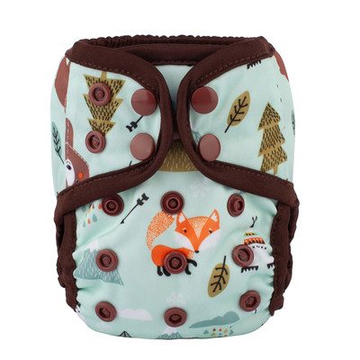 [Sigzagor]1 platnena pelenska navlaka za novorođenče Podesiva vodootporna PUL dvostruka umetka 4,4-10 lbs 2-5 kg