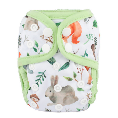 [Sigzagor]1 platnena pelenska navlaka za novorođenče Podesiva vodootporna PUL dvostruka umetka 4,4-10 lbs 2-5 kg