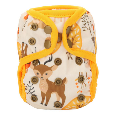 [Sigzagor]1 platnena pelenska navlaka za novorođenče Podesiva vodootporna PUL dvostruka umetka 4,4-10 lbs 2-5 kg