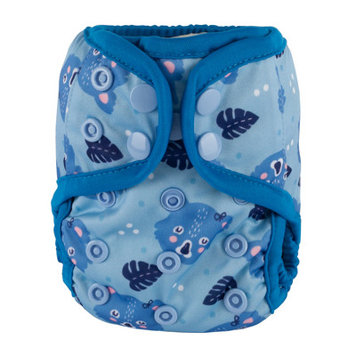 [Sigzagor]1 platnena pelenska navlaka za novorođenče Podesiva vodootporna PUL dvostruka umetka 4,4-10 lbs 2-5 kg