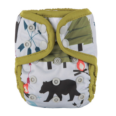 [Sigzagor]1 platnena pelenska navlaka za novorođenče Podesiva vodootporna PUL dvostruka umetka 4,4-10 lbs 2-5 kg