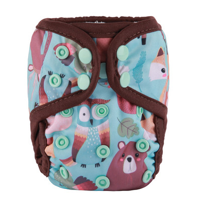 [Sigzagor]1 platnena pelenska navlaka za novorođenče Podesiva vodootporna PUL dvostruka umetka 4,4-10 lbs 2-5 kg