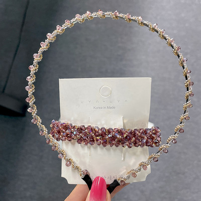 Agrafe de păr de primăvară de cristal de culoare dulce Ace Mărgele lucrate manual Barrete de păr pentru femei, fete, modă, accesorii de păr simple, accesorii pentru cap