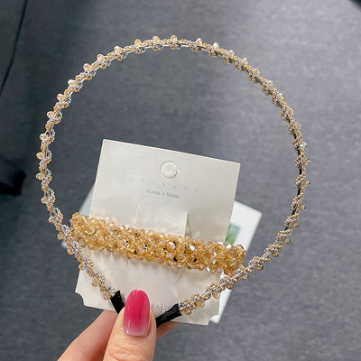 Agrafe de păr de primăvară de cristal de culoare dulce Ace Mărgele lucrate manual Barrete de păr pentru femei, fete, modă, accesorii de păr simple, accesorii pentru cap