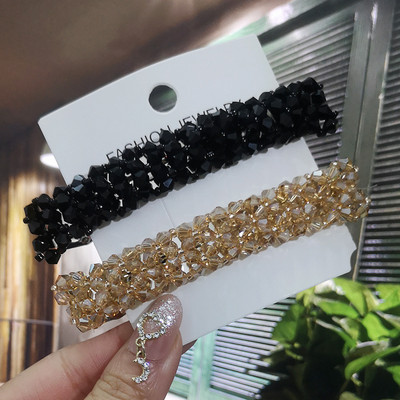 Agrafe de păr de primăvară de cristal de culoare dulce Ace Mărgele lucrate manual Barrete de păr pentru femei, fete, modă, accesorii de păr simple, accesorii pentru cap