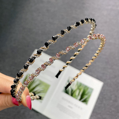 Agrafe de păr de primăvară de cristal de culoare dulce Ace Mărgele lucrate manual Barrete de păr pentru femei, fete, modă, accesorii de păr simple, accesorii pentru cap