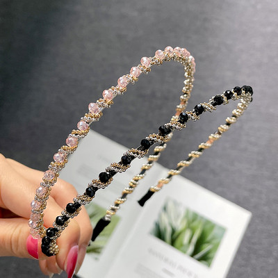 Agrafe de păr de primăvară de cristal de culoare dulce Ace Mărgele lucrate manual Barrete de păr pentru femei, fete, modă, accesorii de păr simple, accesorii pentru cap