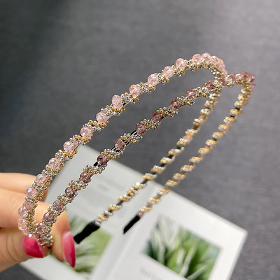 Agrafe de păr de primăvară de cristal de culoare dulce Ace Mărgele lucrate manual Barrete de păr pentru femei, fete, modă, accesorii de păr simple, accesorii pentru cap