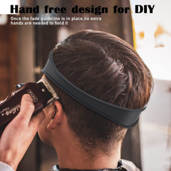 Направи си сам Домашно подстригване на коса Домашни прически Извита лента за глава Силиконова деколте Шаблон за бръснене и ръководство за подстригване Инструмент за оформяне на коса