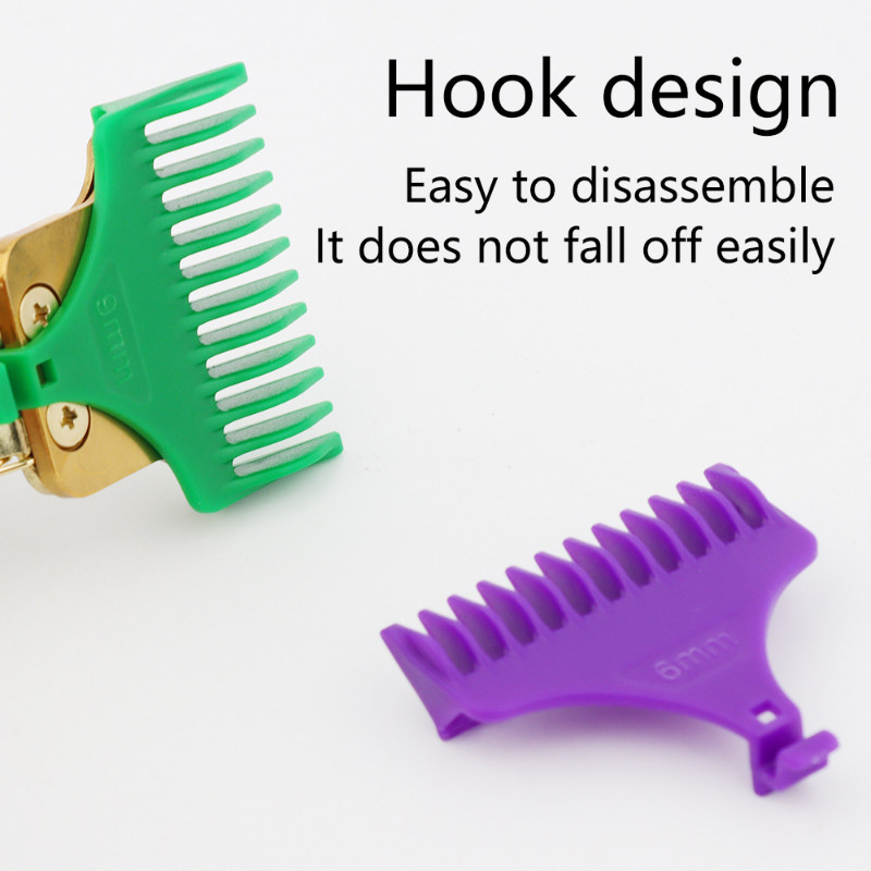 1Komplekt T9 Juukselõikuri kaitsed Juhtkammid Trimmer Lõikejuhikud Stiilimistööriistad Kinnitus Ühildub 1mm 2mm 3mm 4mm 6mm 9mm