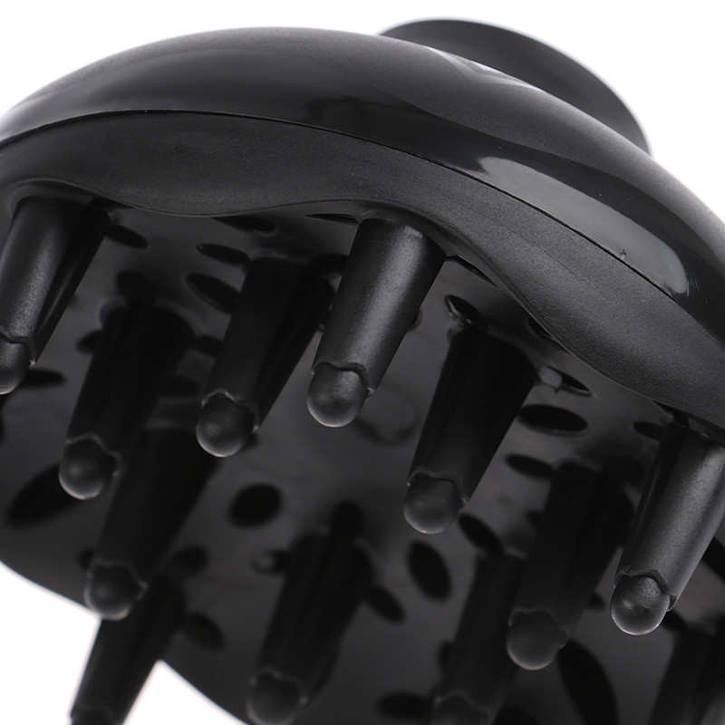 1vnt plaukų difuzorius Profesionalus plaukų formavimo garbanų džiovintuvas difuzorius Universalus kirpimo pūstuvas formavimo salonas garbanotas įrankis juodas