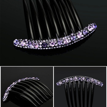 2022 Винтидж щипки за коса с кристални цветя Модни гребени за коса Пластмасови лъскави фиби за коса за жени Аксесоари за коса Кок Шапка