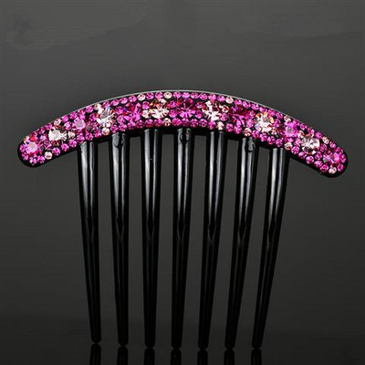 2022 Vintage Flower Crystal Juukseklambrid Mood Juuksekammid Plastikust läikivad juuksenõelad naistele Juukseaksessuaarid Kukuline peakate