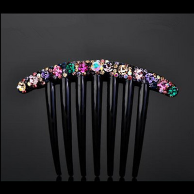 2022 Vintage Flower Crystal Juukseklambrid Mood Juuksekammid Plastikust läikivad juuksenõelad naistele Juukseaksessuaarid Kukuline peakate