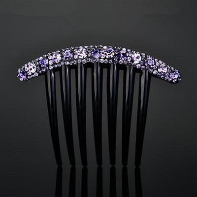 2022 Vintage Flower Crystal Juukseklambrid Mood Juuksekammid Plastikust läikivad juuksenõelad naistele Juukseaksessuaarid Kukuline peakate