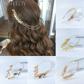 ZANLLOY Bohemia Leaves Bride Crown Hair Comb Comb Μόδα Γάμος Αξεσουάρ μαλλιών Φύλλα Γυναικεία Κλιπ κοσμήματα μαλλιών