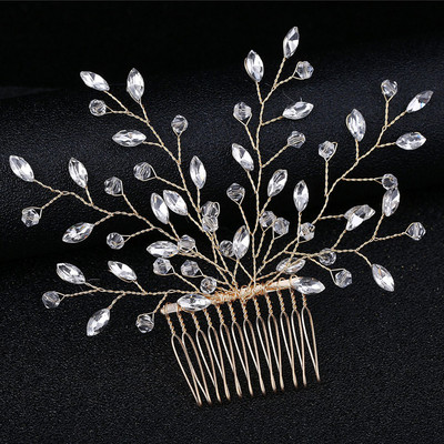 Ženska kosa sa vještačkim dijamantima Vjenčanje Nakit za kosu Alati za oblikovanje Ukrasi Vjenčana pokrivala za mladenke Biserni češalj Dodaci za kosu