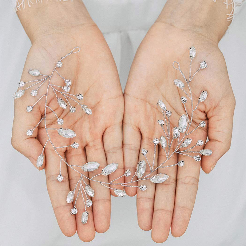 Ženska kosa sa vještačkim dijamantima Vjenčanje Nakit za kosu Alati za oblikovanje Ukrasi Vjenčana pokrivala za mladenke Biserni češalj Dodaci za kosu