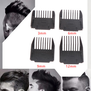 4 τεμάχια Universal Cut Clipper Limit Comb Guide Additance Size Barber Replacement (3mm,6mm,9mm,12mm)