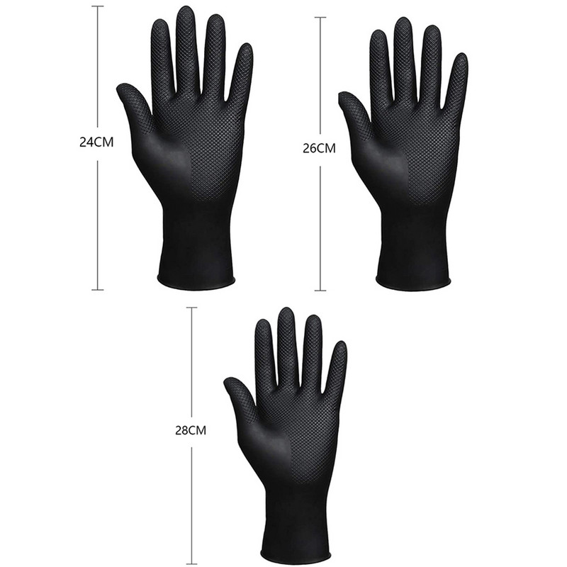 1 pora daugkartinių guminių pirštinių Profesionalios plaukų dažymo pirštinės Plaukų dažymo priedai Dažymo pirštinės, skirtos plaukų salono dažymui