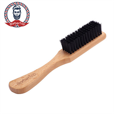 Barbertop Wood Handle Фризьорски Neck Duster Мека почистваща четка Retro Broken Remove Comb Salon Инструменти за оформяне на коса на едро
