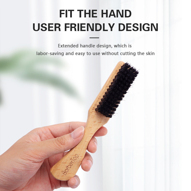 Barbertop Wood Handle Frizerski Neck Duster Mekana četka za čišćenje Retro Broken Remove Češalj Salon Alati za oblikovanje kose Veleprodaja