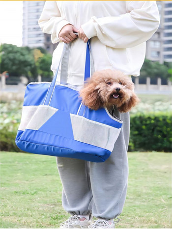 Νέα αναπνεύσιμη άνετη τσάντα κατοικίδιων τσάντα για γάτα και σκύλο Φορητή τσάντα με λοξό άνοιγμα με έναν ώμο Τσάντα χειρός για κατοικίδια