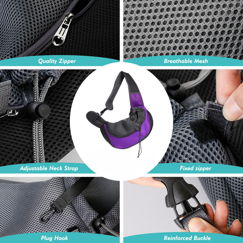 Pet Puppy Carrier S/L Mesh Oxford Single Torba za pse na rame Udobna torbica Mrežasta torba na rame Vanjska putna torba za pse na rame