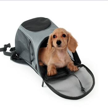 Τσάντα μεταφοράς κουταβιού γατάκι με διπλό ώμο Φορητό σακίδιο πλάτης πλάτης υπαίθριας τσάντα μεταφοράς σκύλου κατοικίδιων ζώων Μπροστινή τσάντα δικτυωτό κεφάλι σακιδίου πλάτης