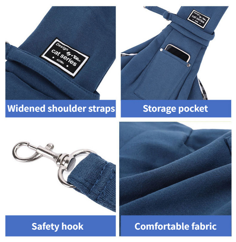 Nosiljka za pse i mačke Handsfree Reverzibilna torba za kućne ljubimce Papoose Bag Meka torbica i dizajn torbe pogodan za putovanja na otvorenom