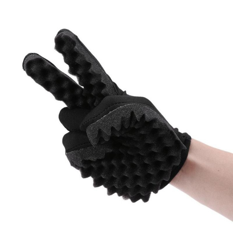 Barber Shop Bărbați Păr Braider Twist Burete Mănuși African Hair Styling Furculiță Pieptene Ondule De Păr Spumă Pentru Salon Cuptor Mănuși