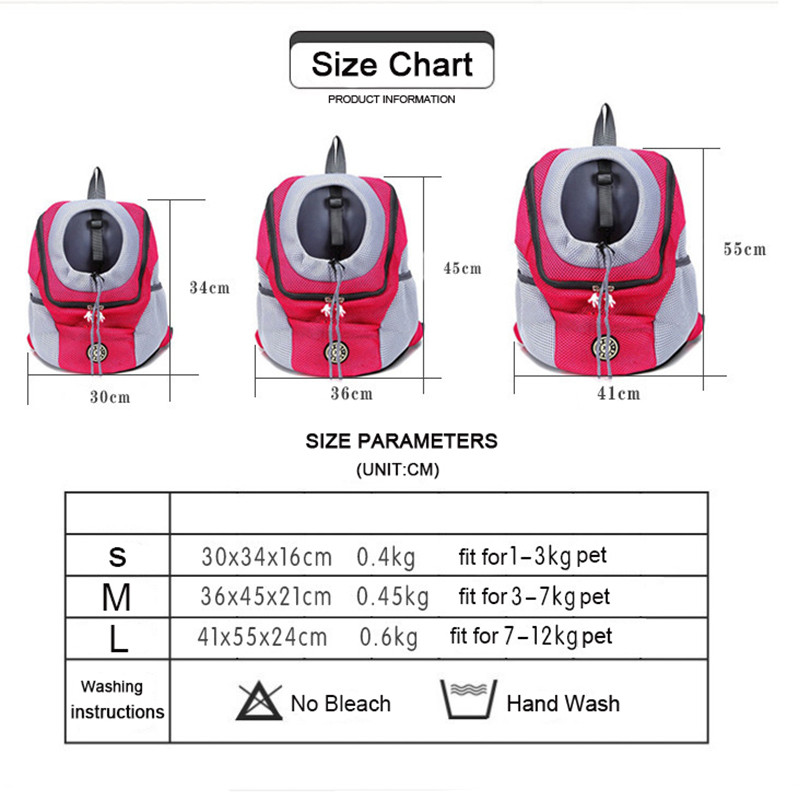 Hordozható kisállatkutyás hordozótáska, hordozható utazási dupla vállas hátizsák kültéri kisállatkutyának első táska hálós hátizsák