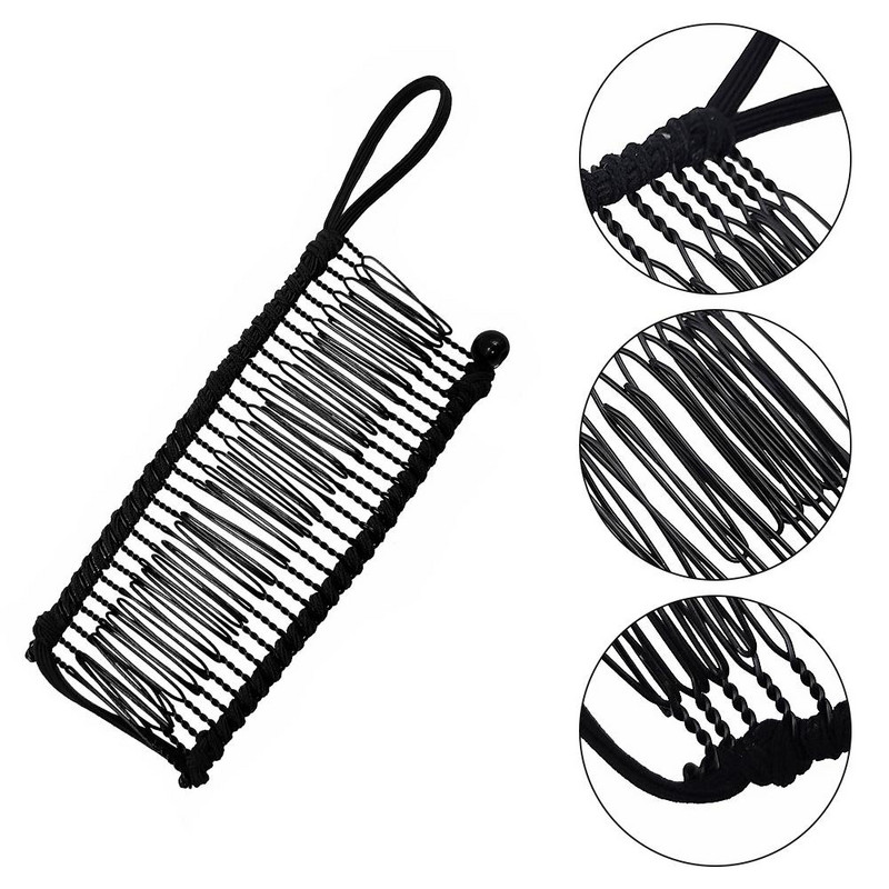 Banaani juukseklamber Kahepoolne laisk juuste lokirull Naiste juuksekamm Lihtne paksude juuste kujundamise tööriist hobusesaba juuste aksessuaarid