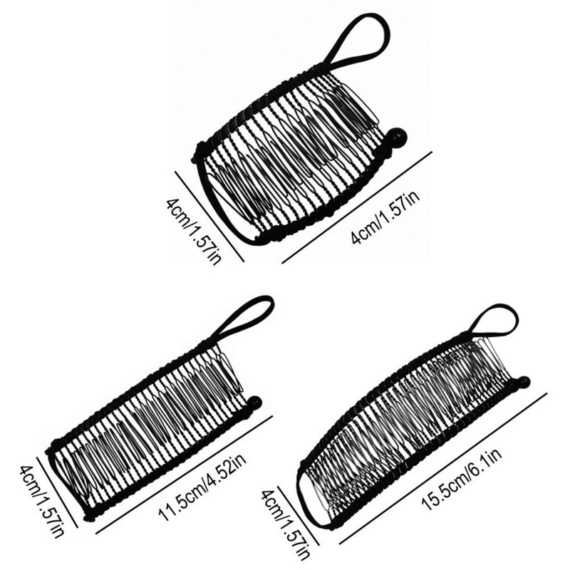 Banaani juukseklamber Kahepoolne laisk juuste lokirull Naiste juuksekamm Lihtne paksude juuste kujundamise tööriist hobusesaba juuste aksessuaarid
