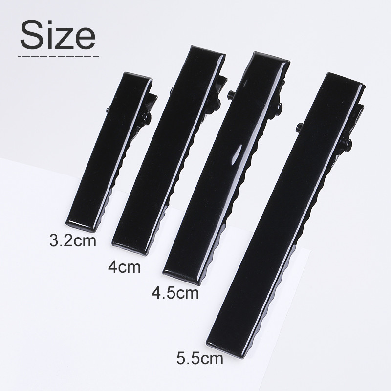20/50 kom. Crna kopča za pačji kljun Dodaci za kopču za kosu Pokrivala za glavu 3,2/4/4,5/5,5 CM Nalazi ukosnica Krokodilska kopča Masivne metalne ukosnice