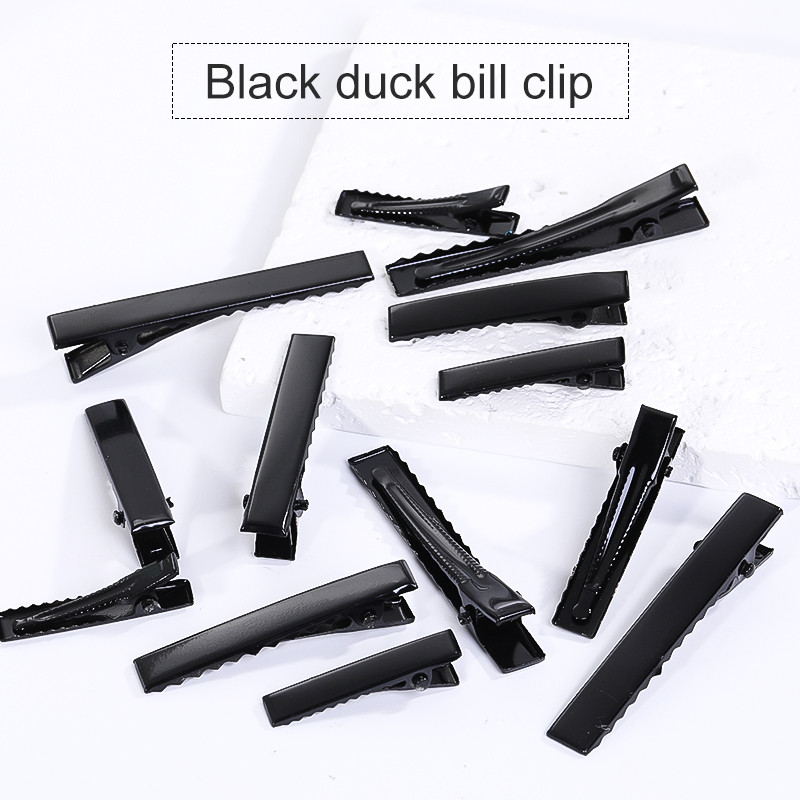 20/50 kom. Crna kopča za pačji kljun Dodaci za kopču za kosu Pokrivala za glavu 3,2/4/4,5/5,5 CM Nalazi ukosnica Krokodilska kopča Masivne metalne ukosnice