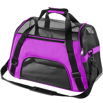 Мека повърхност Pet Carrier Котешка чанта Пътуване на открито Дишаща чанта за домашни любимци Carrier за кучета с подложка
