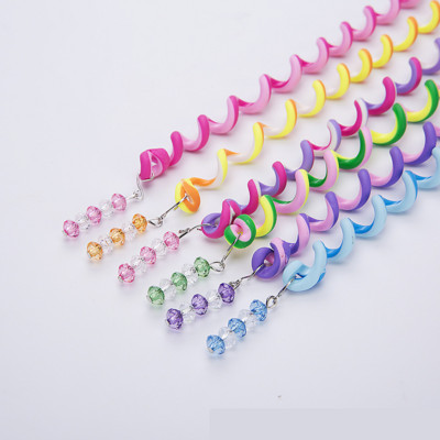 Lapsed juuste kujundamine Tööriistad Aksessuaarid Tüdrukutele Trend Pika punutud nööriga klamber juustele Peapael Curling paruka lipsud hobusesaba hoidja juuksepael