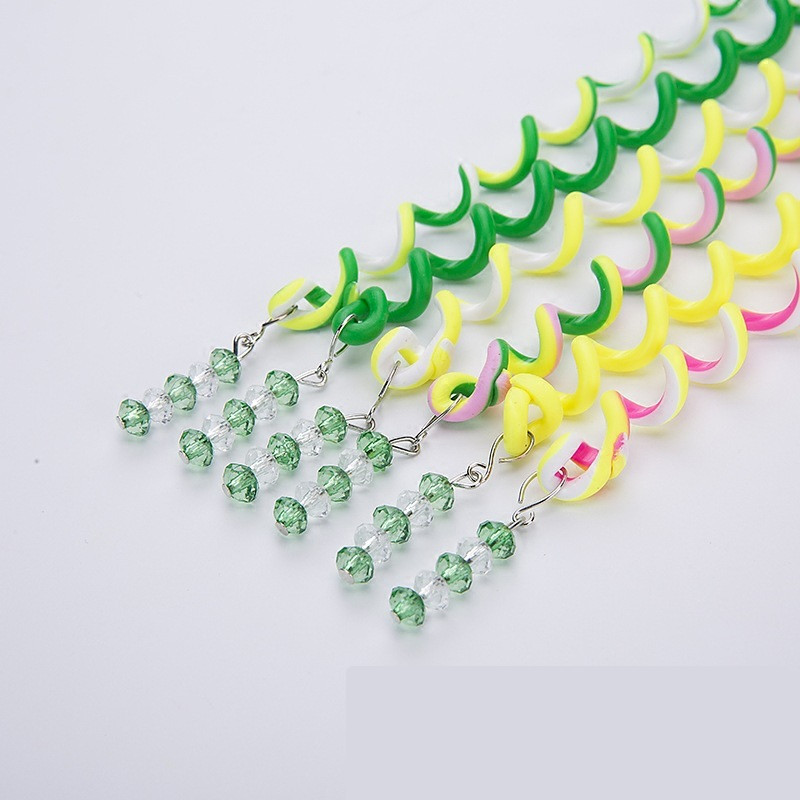 Lapsed juuste kujundamine Tööriistad Aksessuaarid Tüdrukutele Trend Pika punutud nööriga klamber juustele Peapael Curling paruka lipsud hobusesaba hoidja juuksepael