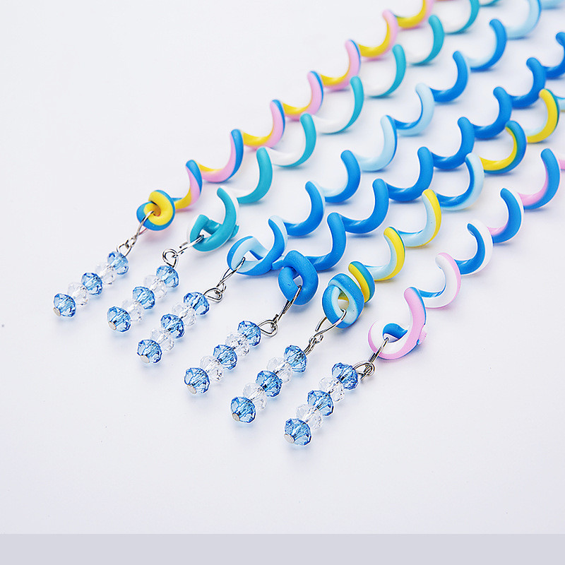 Lapsed juuste kujundamine Tööriistad Aksessuaarid Tüdrukutele Trend Pika punutud nööriga klamber juustele Peapael Curling paruka lipsud hobusesaba hoidja juuksepael